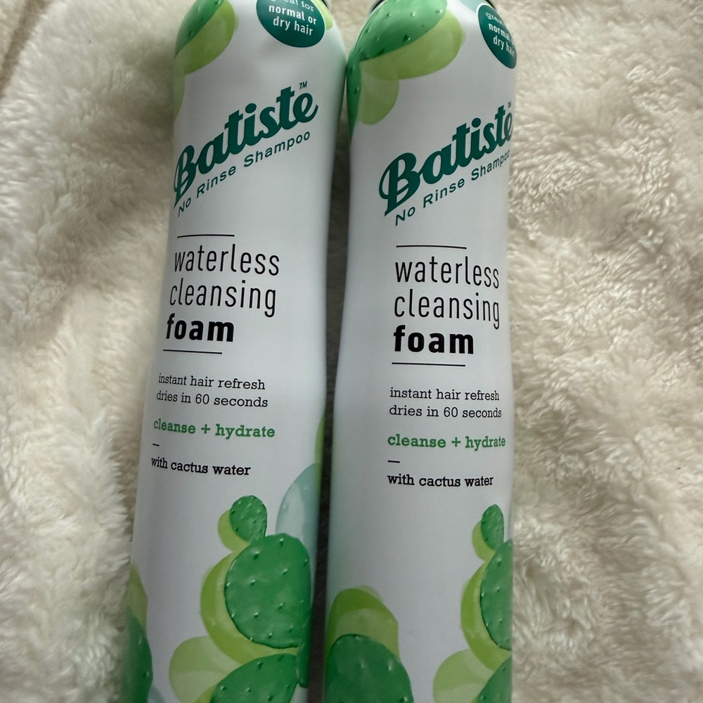 Batiste Waterless Cleansing Foam with Cactus Water, Lot of 2